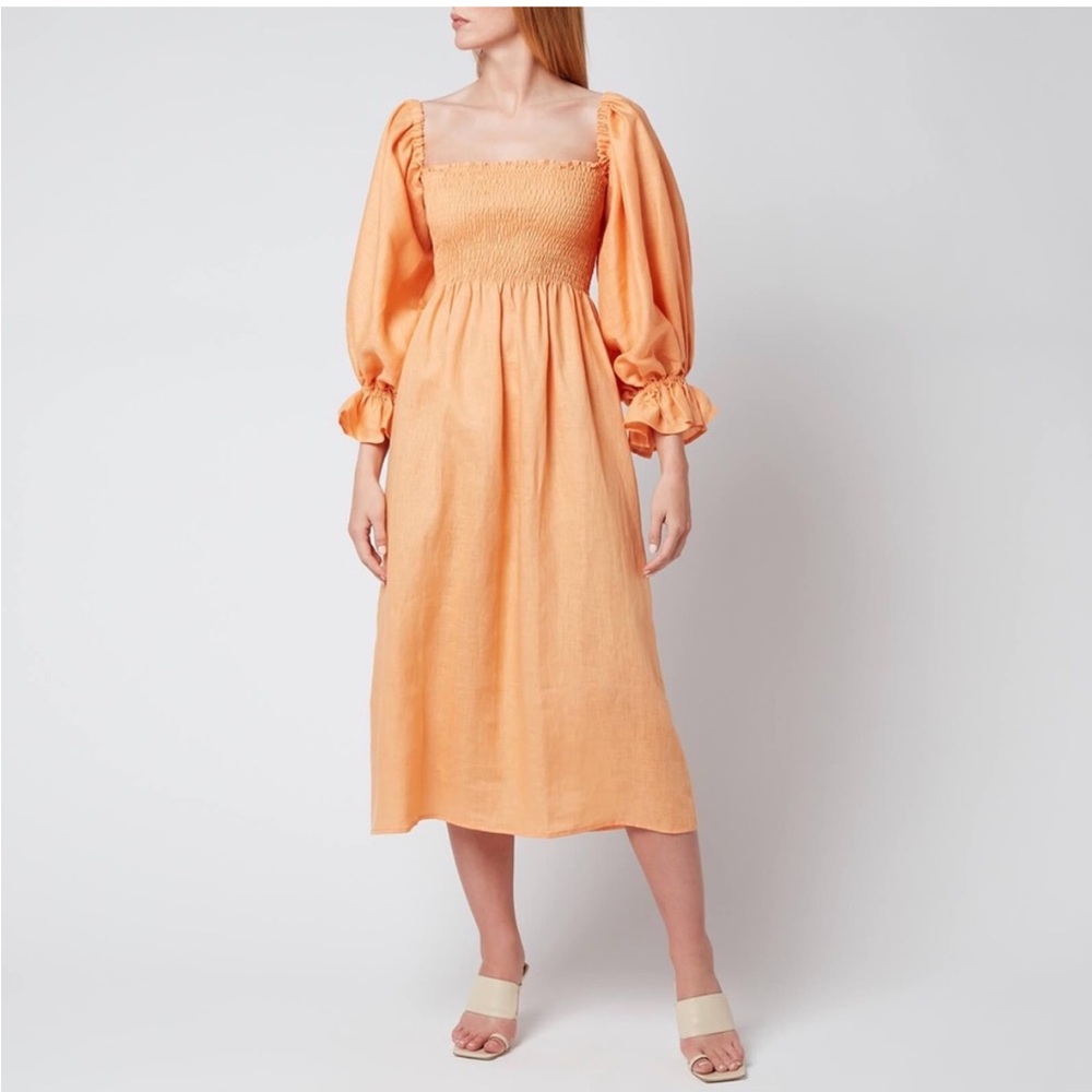 SLEEPER Atlanta dress in coral/orange (like mango!) xs